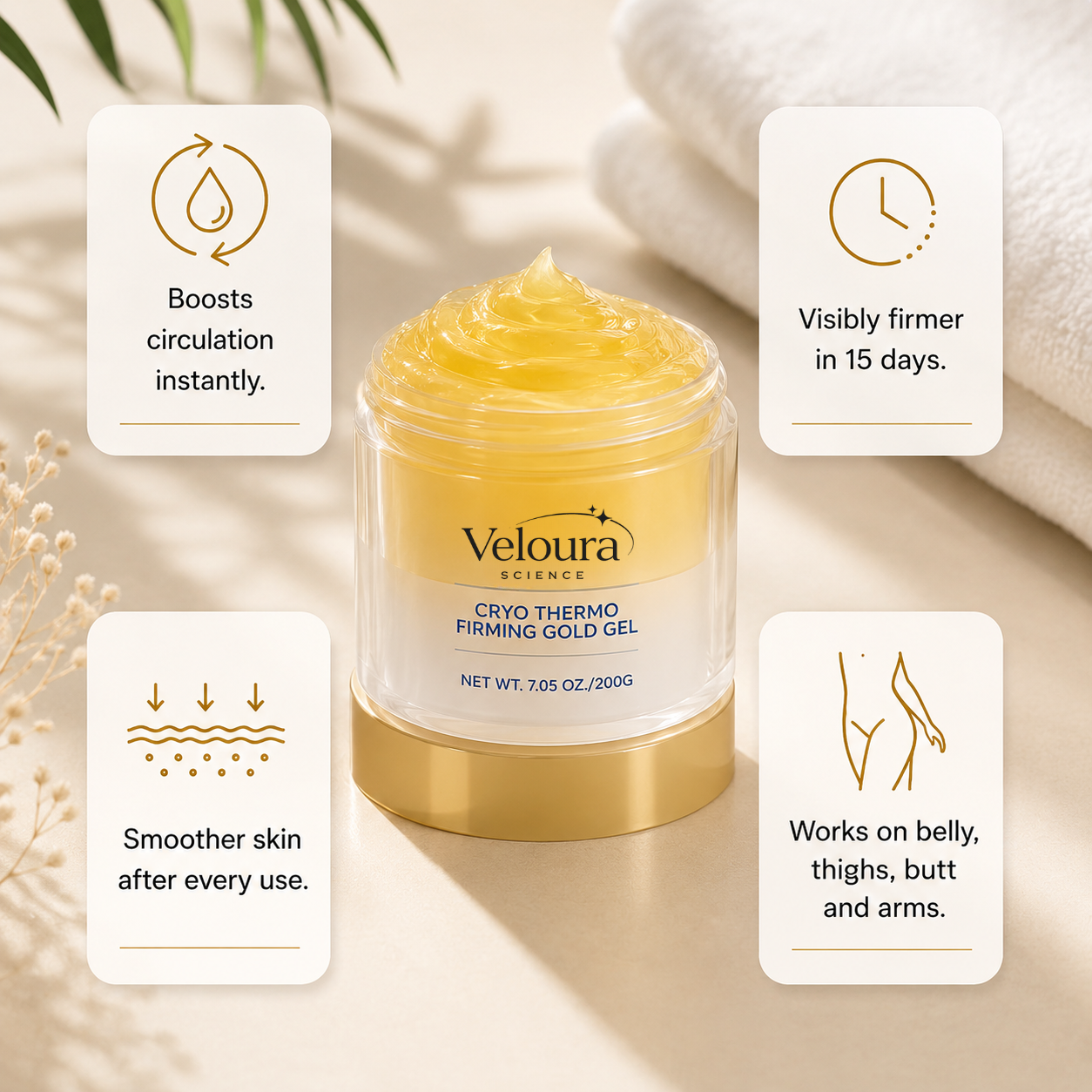 Body Firming Gold Gel + FREE Gua Sha Face Firmer