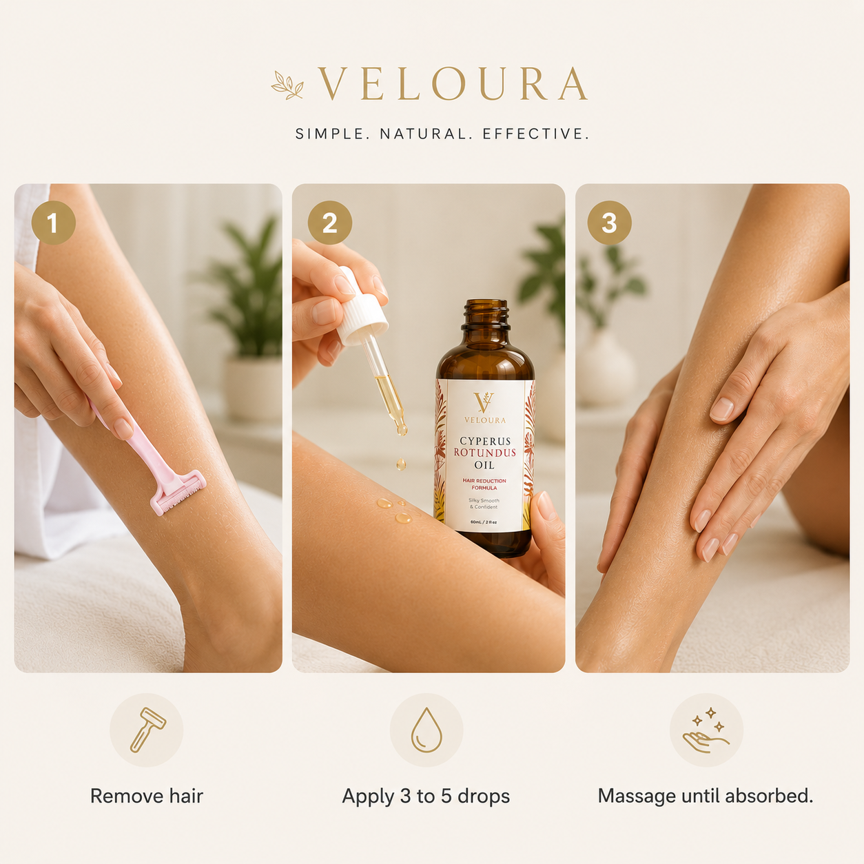 Cyperus Rotundus Oil + FREE exfoliating glove
