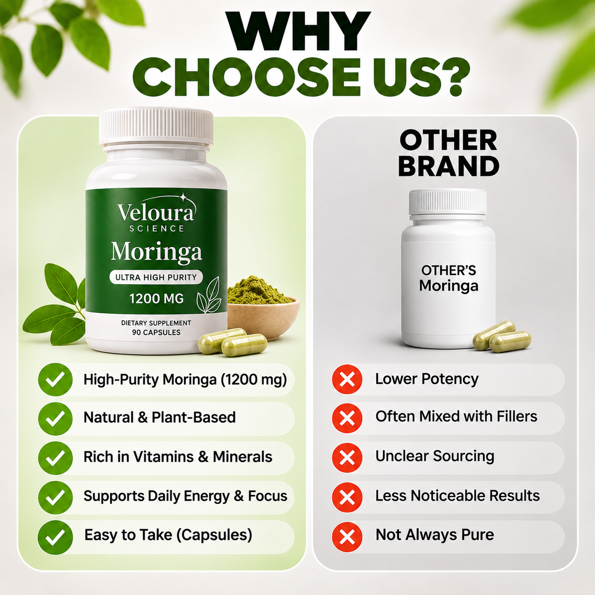 Moringa Capsules – Natural Energy & Metabolism Support