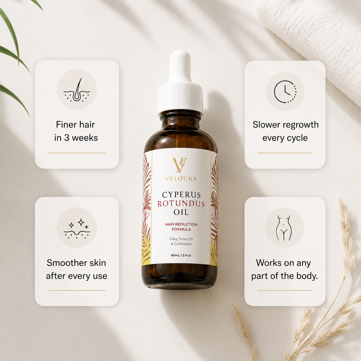 Cyperus Rotundus Oil + FREE exfoliating glove